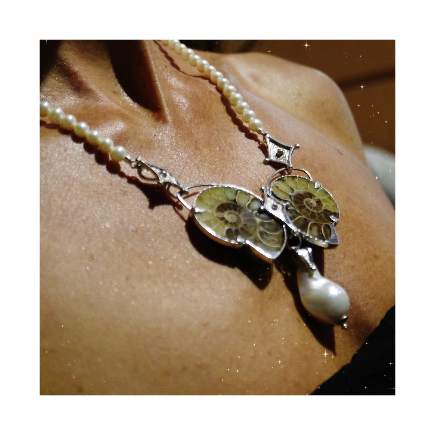 Collana Con Ammonite fossile